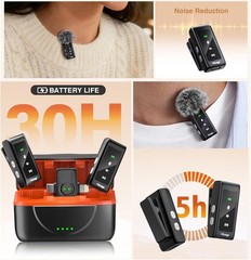 K80 Professional Mini Wireless Lavalier Microphone for iPhone Android Tablets (L