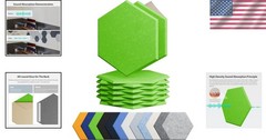 Eco-Friendly 12 Pack Hexagon Soundproof Panels – Perfect for Studios & Homes