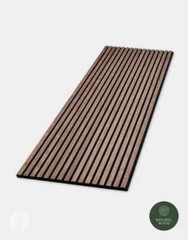 2 Natural Walnut- Luxury Acoustic Slat Wood Wall Panels 94.48 X 12