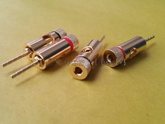 4x Speaker Wire Cable Pin Connector Plug Banana Spade Adapter