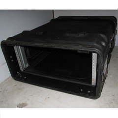 Rackmount 4U 19×24 ECS Composite Shockmount Electronics Black Equipment Case