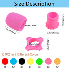 10 Set Handheld Microphone Protection Foam Mic Cover Set, Including 10 PCS Fo…