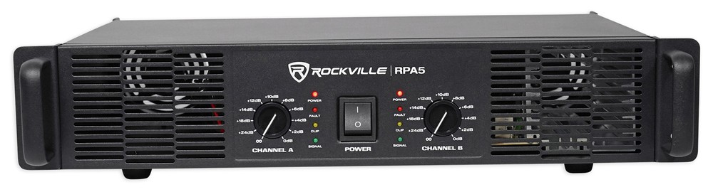 Rockville RPA5 400w RMS (200 x 2) 2 Channel Power Amplifier Pro/DJ Amp