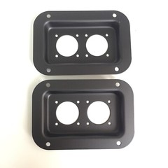 2 Metal Speaker Jack Plate W/ 2 Cutouts for G-Series NL8MPR Connectors 5″x3.5″