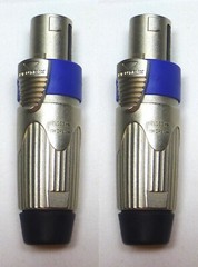 (2) Two Genuine NEUTRIK NLT4FXX Female 4 Pole SpeakON Heavy Duty Cable Connector