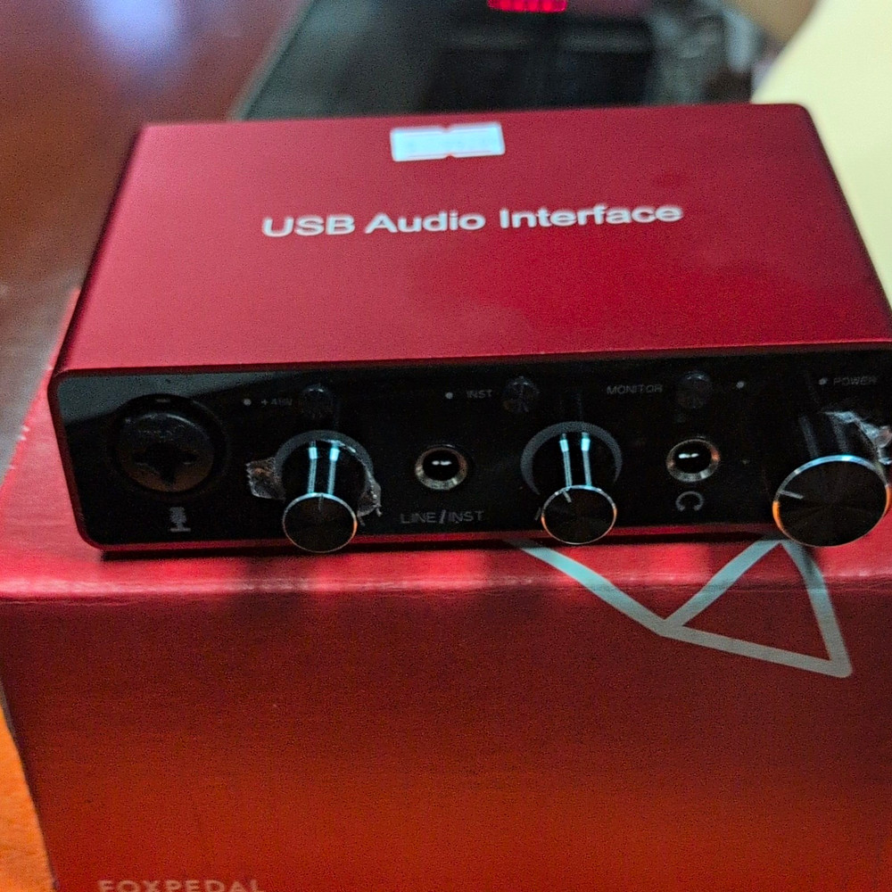 Foxpedal USB-C USB Audio Interface Desktop, 3.5mm TRS Line Out L/R