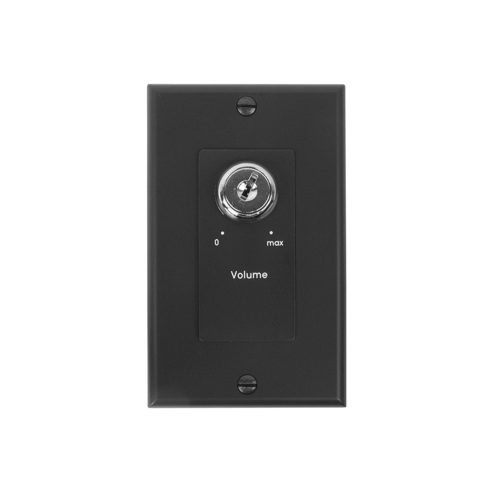 Attenuator-100W, Keylock, 70V/25V, 3dB Step, 1-gang Decora Blk | Lowell KL100DB