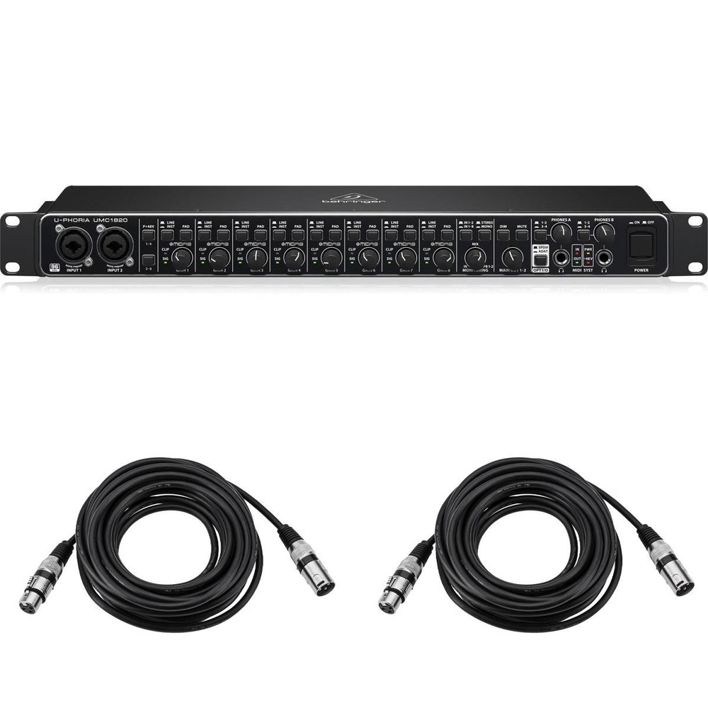 Behringer U-Phoria UMC1820 Audiophile 18×20, 24-Bit/96 kHz USB Audio/MIDI Interf