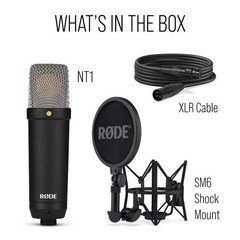 RØDE NT1 Signature Series Large-Diaphragm Condenser Microphone with Shock Mou…