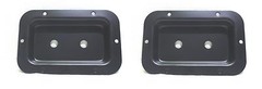 (2) Two Black Steel Speaker Jack Plates for (1/4″) Female Phono Connectors.