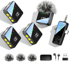 Wireless Lavalier Microphone for Iphone, Android, Cameras – Mini Microphone