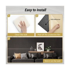 TONOR 4-Pack Acoustic Wood Veneer Wall Panels, 47.2” * 23.6” * 0.74&