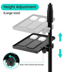 2 PCS Mic Stand Tray Clampon Shelf Recording Live Streaming 9.4×6.8 Inch