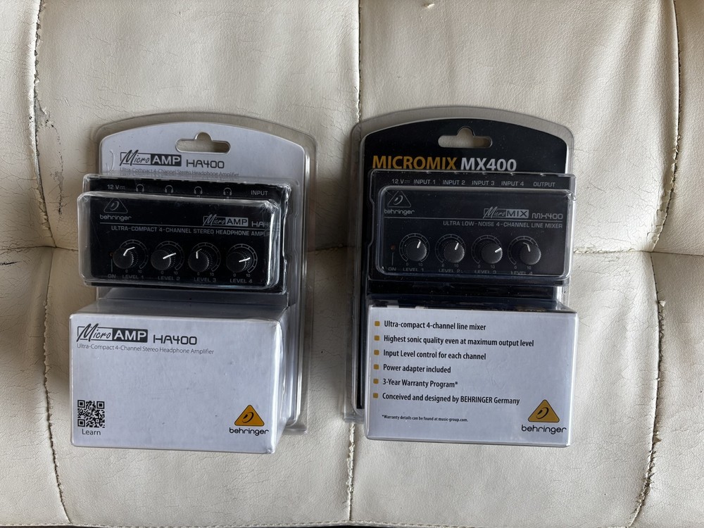 Behringer Micro AMP HA400 + MicroMix MX400 (SEALED)