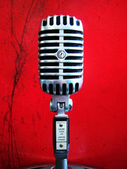 Vintage 1960s Shure 55S dynamic cardioid microphone w Atlas stand 55 DISPLAY # 2