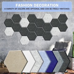 Polyester Acoustic Panels – 12 Pack, Noise Reduction Wall Tiles in White