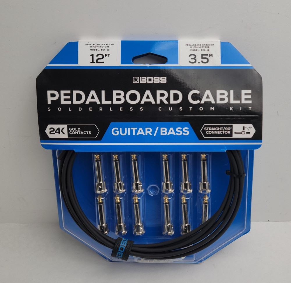 BOSS BCK-12 Solderless Pedalboard Cable Kit – 12 foot cable + 12