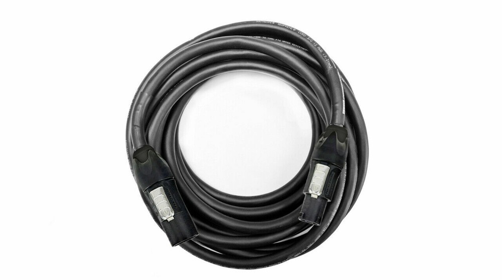 30 ft Neutrik True1 Male to Female Extension power Cable 12 Gauge 20 Amp