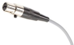 30ft Mini XLR 4-Pin Female to Mini XLR 4-Pin Male Pro Audio Cable