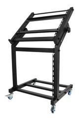 Rockville RLM9U 10U + 9U Rolling Rack w/ Mounting Crossbars For Studio/Stage/Pro