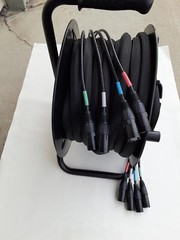 100 FT 4 Channel CAT-5 Snake Tactical Shielded w/Neutrik Ethercon Digitalon Reel