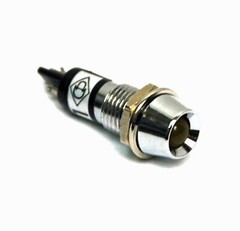 100pc 12V φ5mm LED Indicate Pilot Lamp Color = Green φ10x29mm #8015 Brass Case