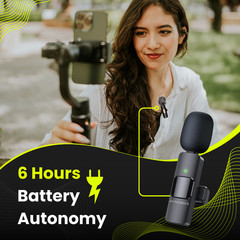 Oxyphonics – 3 in 1 Wireless Lavalier Microphone System for iPhone & Android