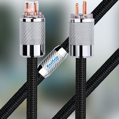 10 AWG HiFi Audio Power Cable US EU Schuko OCC Power Cord with Carbon Fiber Plug