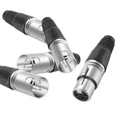 10 Pair Male+Female XLR Audio Cable Connector Plug Jack Microphone Adapter 3-Pin