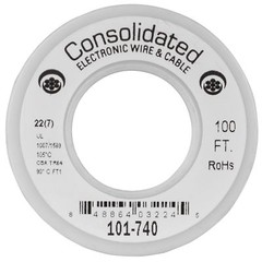 Consolidated 22 AWG Black Stranded Hook-Up Wire 100 ft.