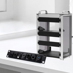10 Inch 1U Rack Panel with D-Series Connectors for Audio and Video Systems