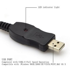9.84ft/3m USB Guitar Bass To USB 6.3mm Link Cable Adapter PC Recording USB Cable