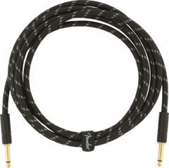 Fender Deluxe Series Instrument Cable, Straight/Straight, Black Tweed – 10 Foot