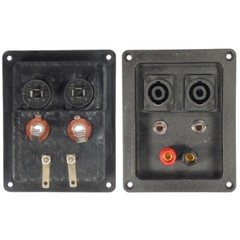 2 ABS Jack Plate W/Dual SpeakON NL4 & 1/4″ Connector for PA Speaker Cabinet 5×4″