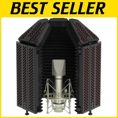 Portable 5-Panel Vocal Isolation Shield for Superior Sound Clarity in Recordings