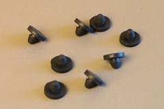 (8 PACK) 1/2″ Black Rubber Push-In Bumpers (Feet) sku# RB-500