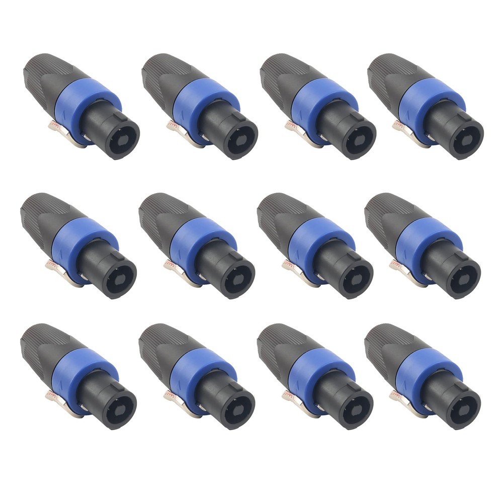12PC NL4FX NL4FC 4Pole Locking SpeakON Cable Connector Replacement for Neutrik