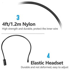 2Pcs Microphone Headset Mic, Flexible Wired Boom for Voice Amplifier, 3.5mm
