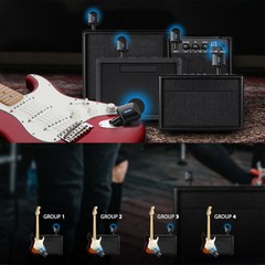 Electric Guitar Drum Keyboard Wireless Transmitter Receiver 5.8G & Charging Box