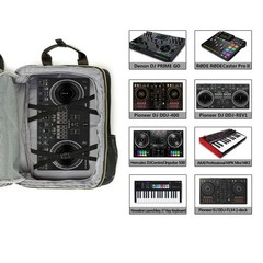 DJ Backpack for Club Gigs, DJ Mixer Case Compatible with Pioneer DJ DDJ-REV1,…