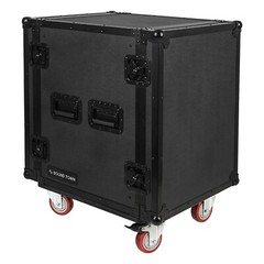 Sound Town Black Series 14U Plywood Rack/Road Case w/ 21” Depth (STRC-B14UW)