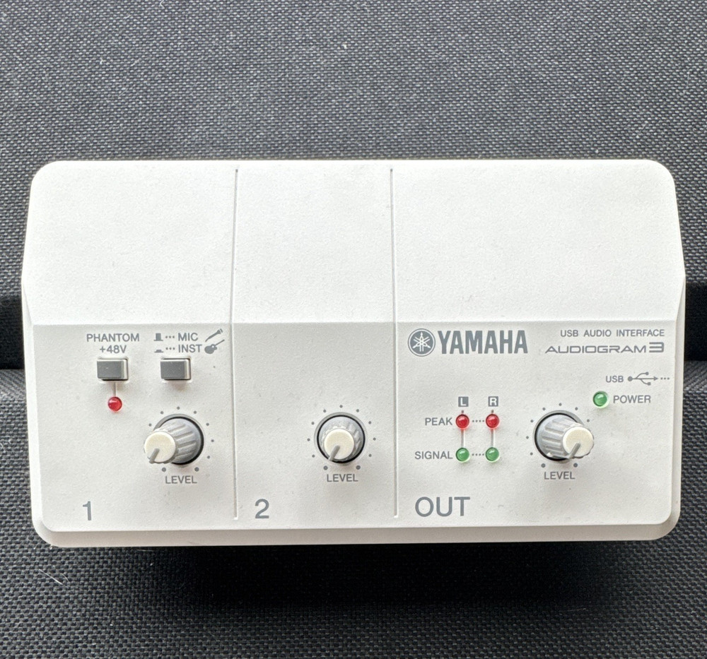 Yamaha Audiogram 3 USB Audio Interface 3-Channel Phantom Power XLR RCA