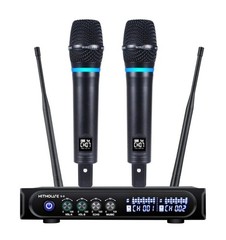 Kithouse S9 UHF Rechargeable Wireless Microphone System Karaoke Microphone