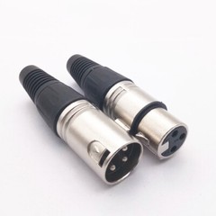 10 Pair Male+Female XLR Audio Cable Connector Plug Jack Microphone Adapter 3-Pin