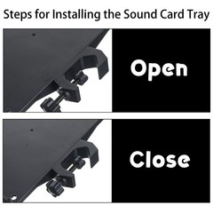 Microphone Stand Tray, Plastic Clamp on Firm Rack Tray Holder, Black
