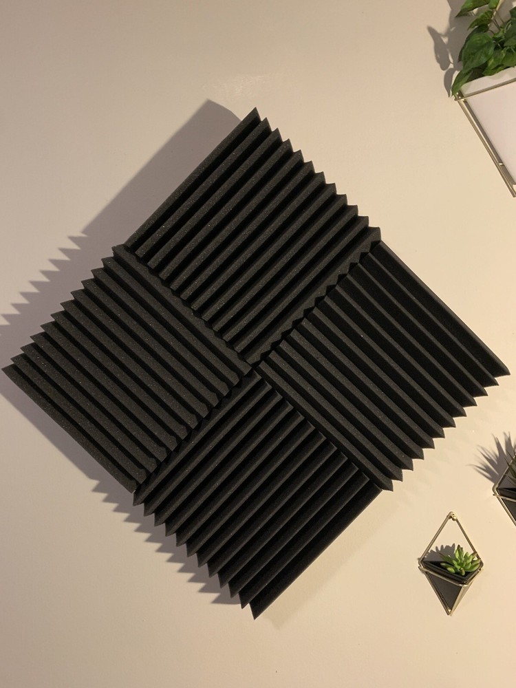 Acoustic Recording Studio Sound Treatment Wood Panel 2’X2’ X2” Foam Dispersement