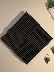Acoustic Recording Studio Sound Treatment Wood Panel 2’X2’ X2” Foam Dispersement
