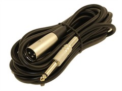 15Ft XLR 3P Male to 1/4inch TS MONO Male Microphone Cable