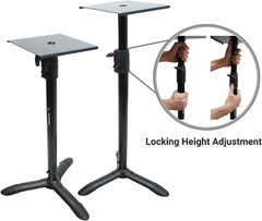 Harmony Audio HA-BKSPKS Home Audio – Studio Monitor Adjustable Height Bookshelf