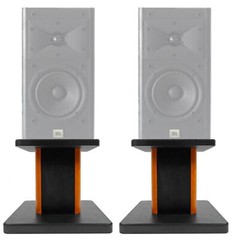 (2) 8” Wood Bookshelf Speaker Stands For JBL Arena 120 Bookshelf Speakers